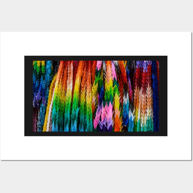 Origami Cranes in many, many colours Wall Art by Sampson-et-al